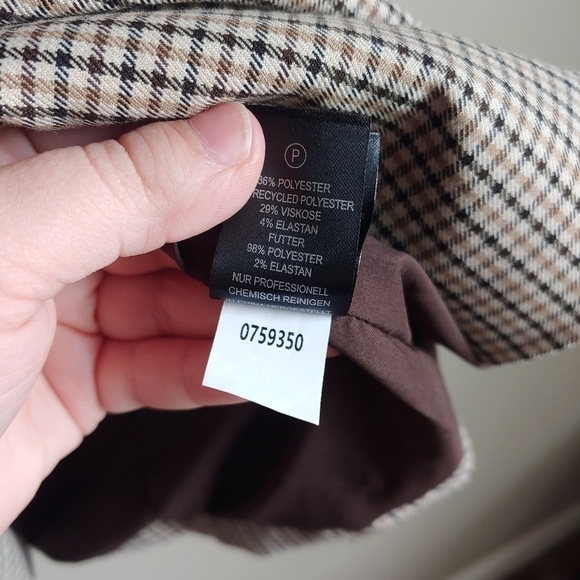 Joie Double Breasted Blazer Houndstooth Button-Up Pockets Lined Jacket - Picture 3 of 5